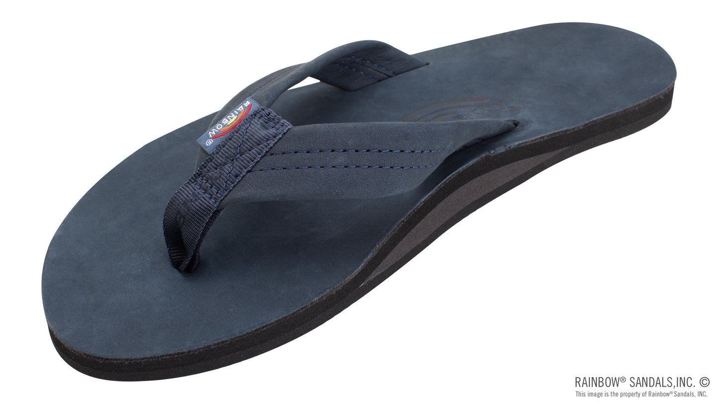 Men's Single Layer Premier Leather with Arch Support 1" Strap