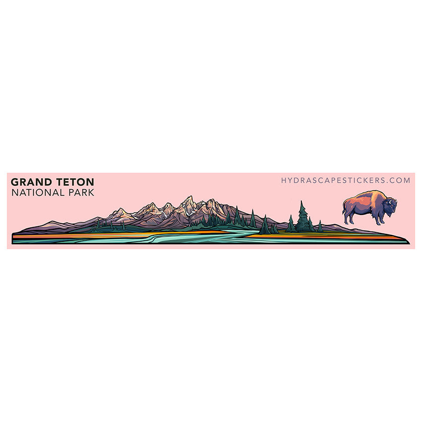 Grand Teton Miniscape Sticker Big Adventure Outfitters