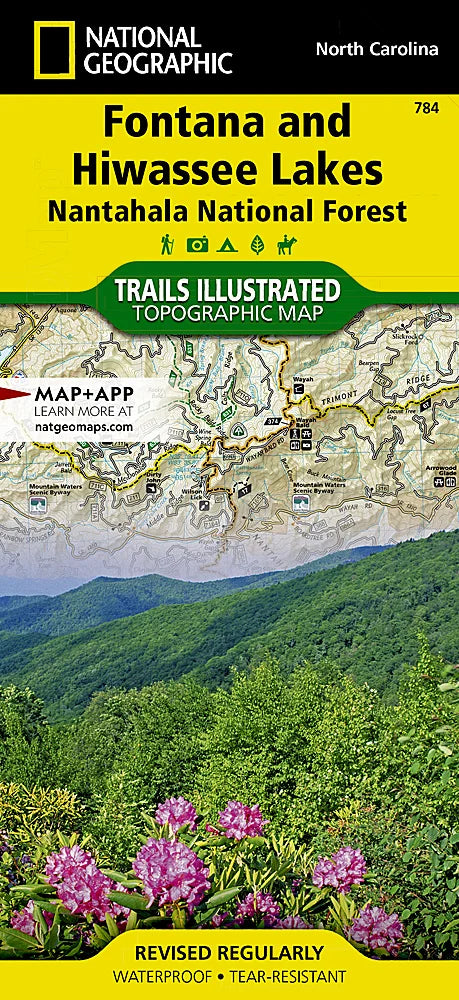 Fontana and Hiwassee Lakes Map [Nantahala National Forest]