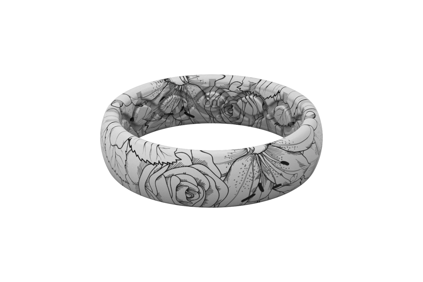 Thin Aspire Winter Rose Ring