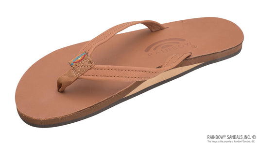 Women's Single Layer Classic Leather with Arch Support 1/2" Narrow Strap