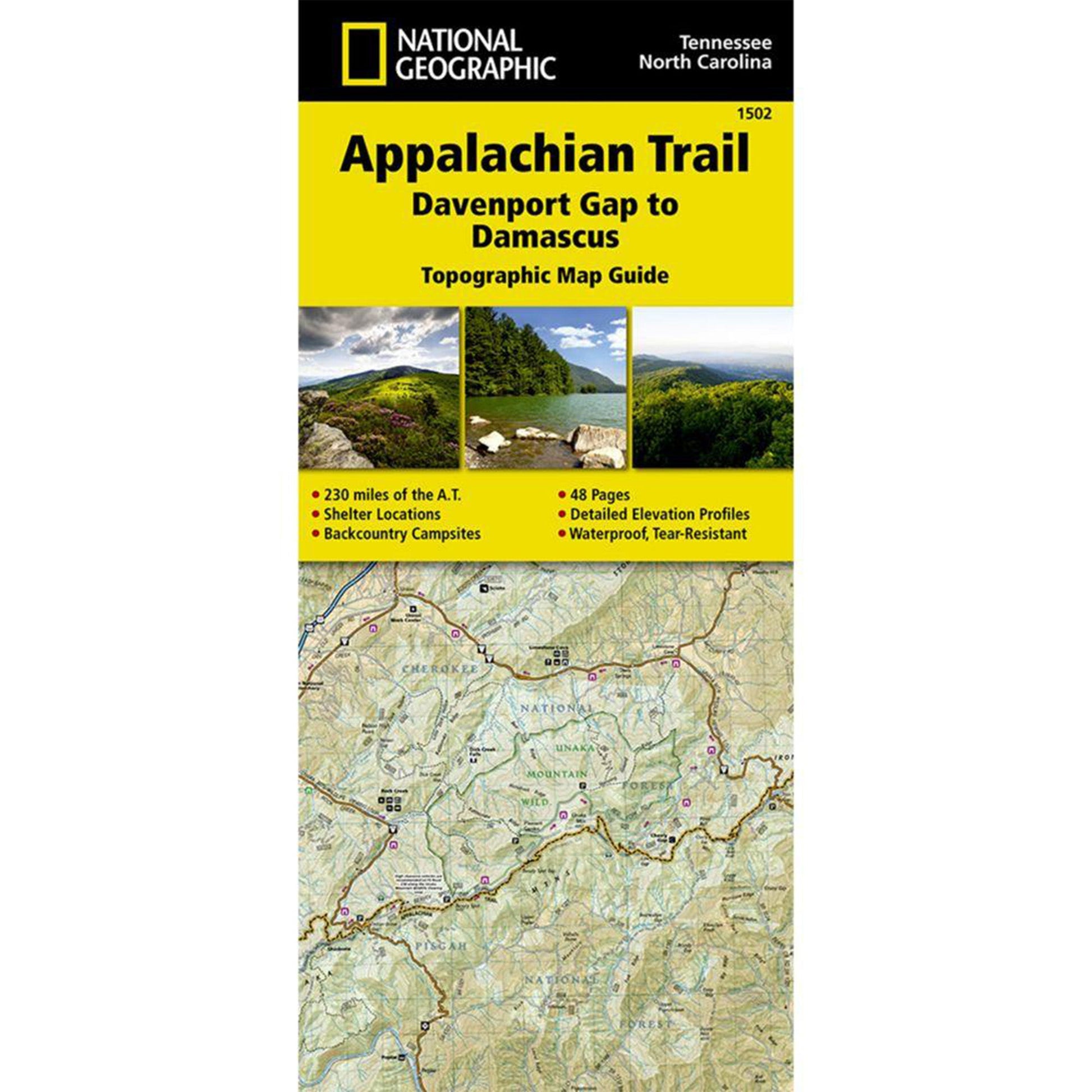 Appalachian Trail, Davenport Gap to Damascus Trail Map Big Adventure Outfitters