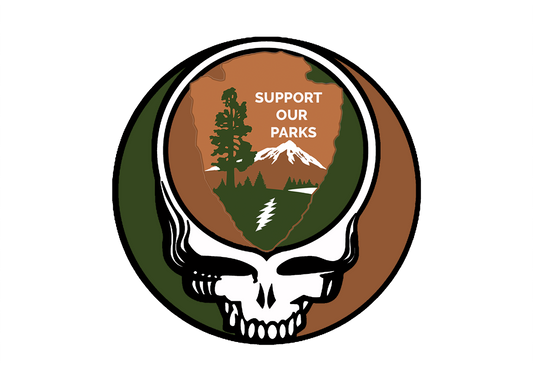 Dead Head Support Our Parks Sticker Big Adventure Outfitters