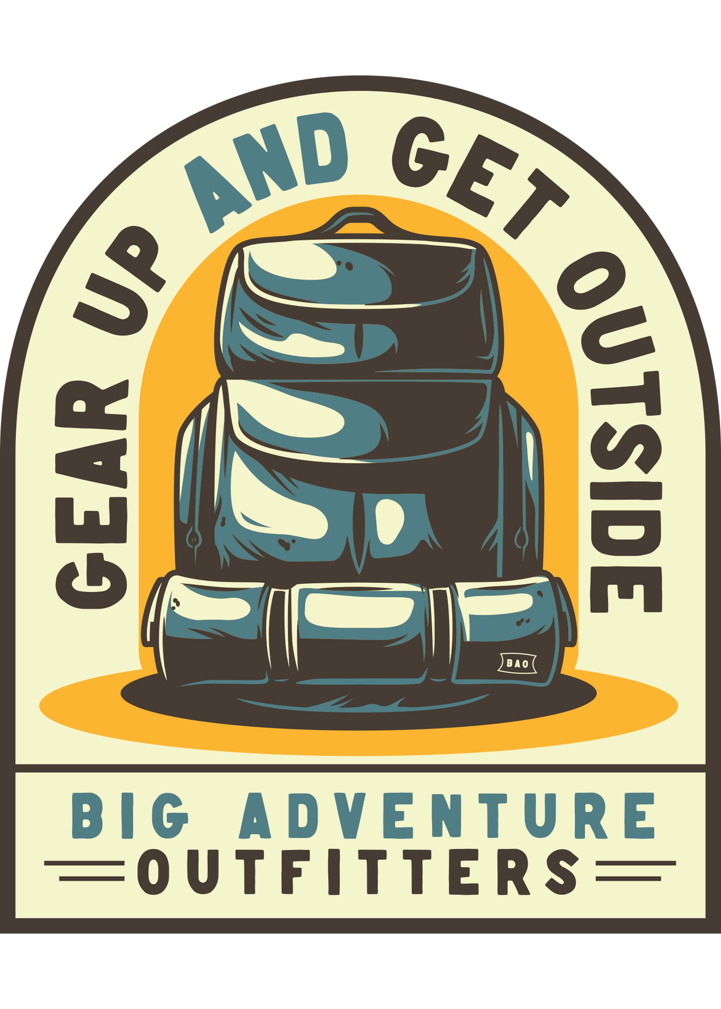 Gear Up & Get Outside Sticker Big Adventure Outfitters