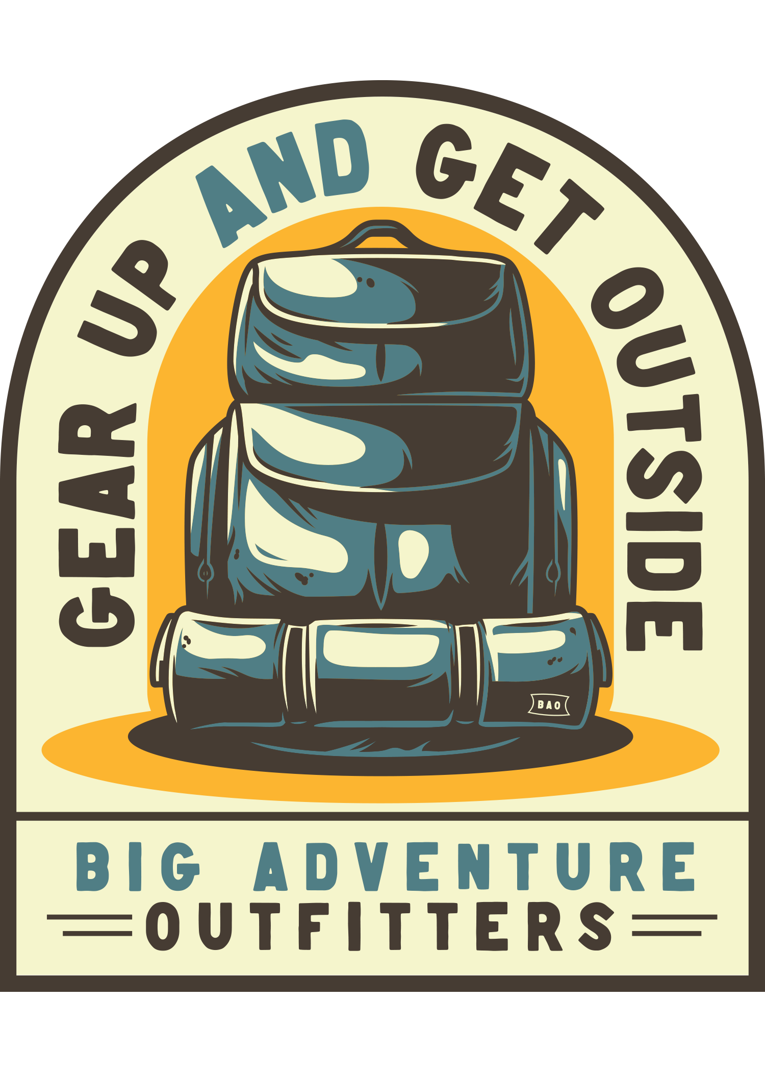 Gear Up & Get Outside Sticker Big Adventure Outfitters