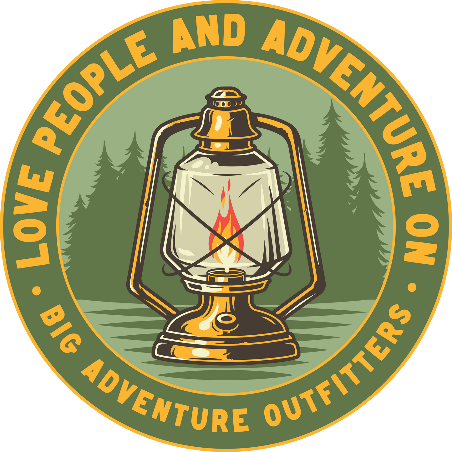 Love People & Adventure On Sticker Big Adventure Outfitters