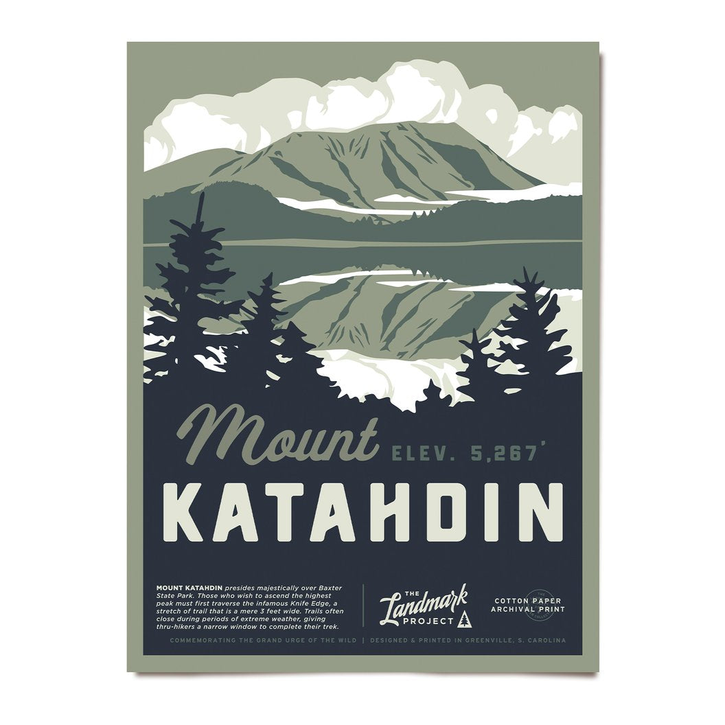 Mount Katahdin Poster Big Adventure Outfitters