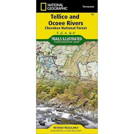 Tellico and Ocoee Rivers, Cherokee National Forest Trail Map